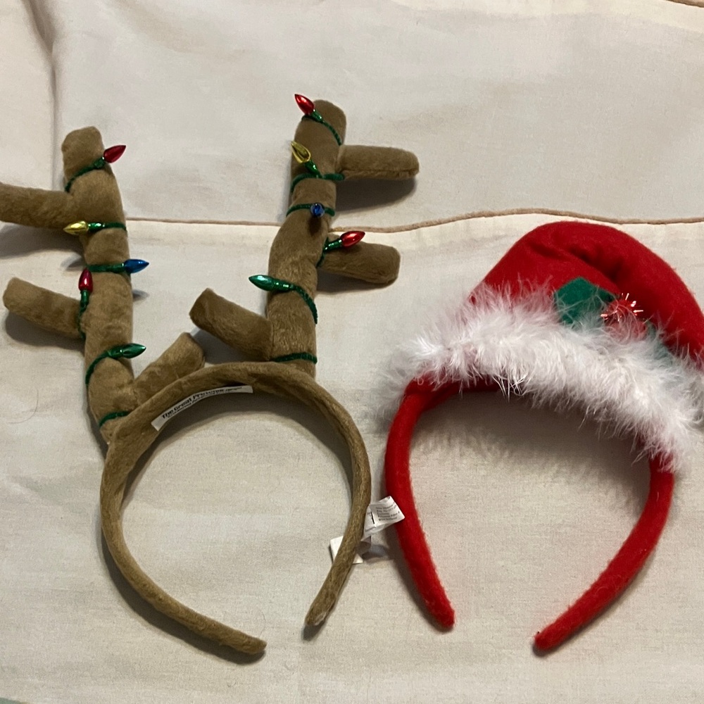 Festive Reindeer and Santa Headbands